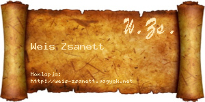 Weis Zsanett névjegykártya